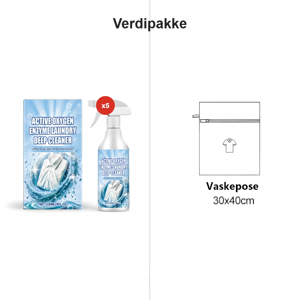 Flekkfjerner for stoff og klær til flere formål