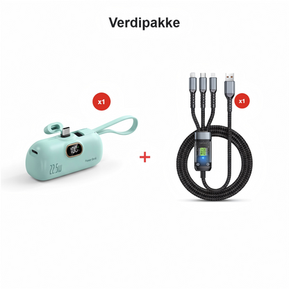 🔋 Begrenset tilbud på nye produkter ✨ Mini bærbar strømbank for telefoner, 5000 mAh