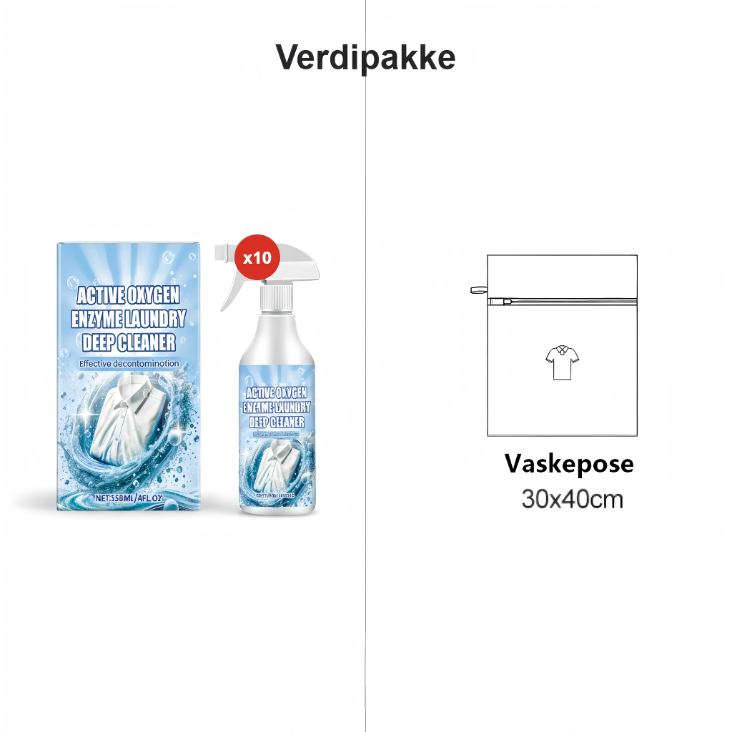 Flekkfjerner for stoff og klær til flere formål