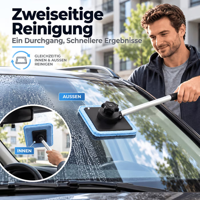 Magnetisk bilvindusrenser med to magneter | Rengjøringssett for bilvinduer uten striper