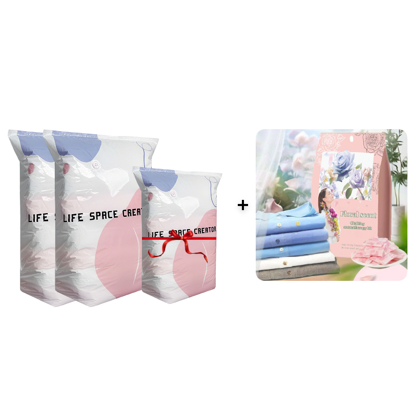 Store vakuumkompresjonsposer til oppbevaring – uten pumpe 🧳✨📦