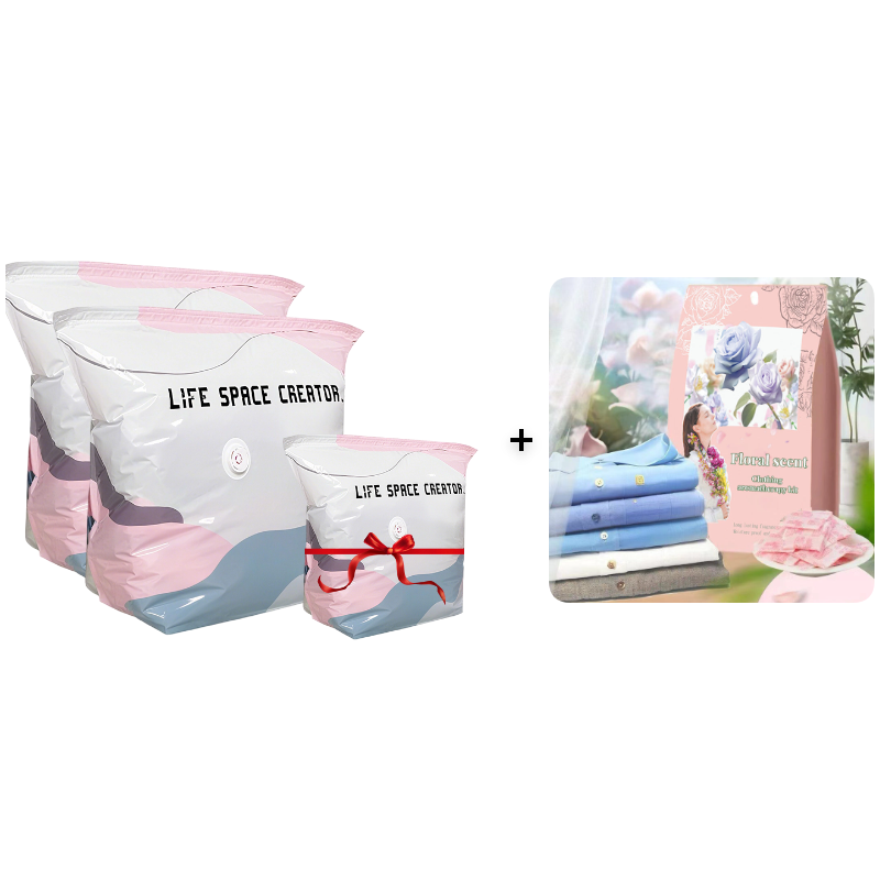 Store vakuumkompresjonsposer til oppbevaring – uten pumpe 🧳✨📦