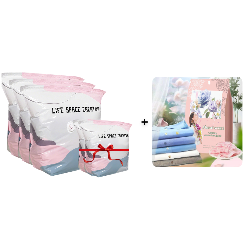 Store vakuumkompresjonsposer til oppbevaring – uten pumpe 🧳✨📦