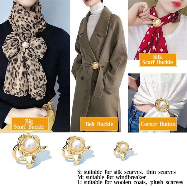 ✨ Elegant fransk skjerfspenne (50 % rabatt) – Eleganse innen rekkevidde!