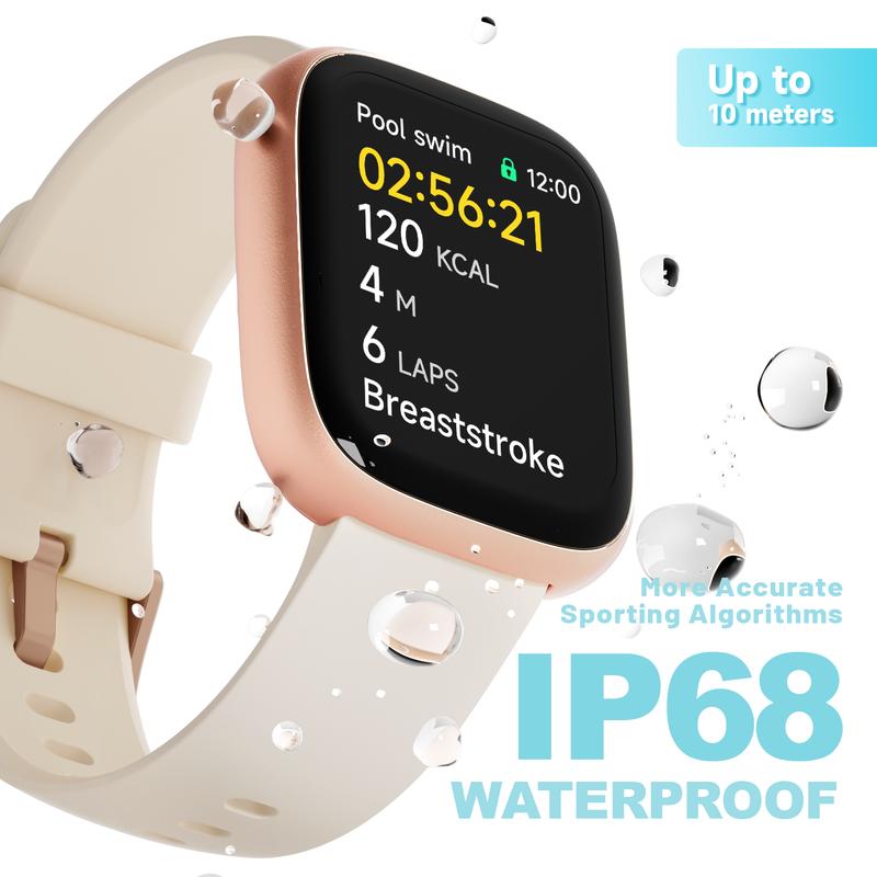 SISTE CHANS! ⏳ Smartklokke Fitness Tracker (kvinner/menn) med samtalefunksjon, søvnmonitoring & IP68 – 50% avslag nå!