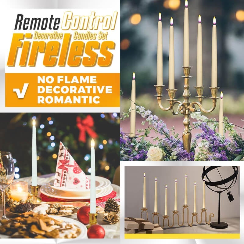 Dekorative, flammefrie lys med fjernkontroll