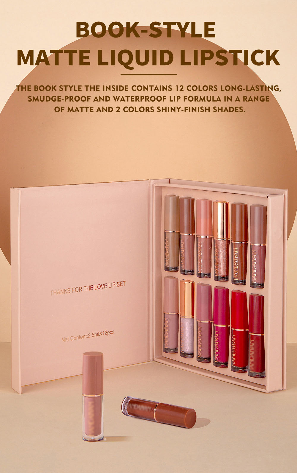 💄Gavepakke med flytende leppestift i 12 farger💝