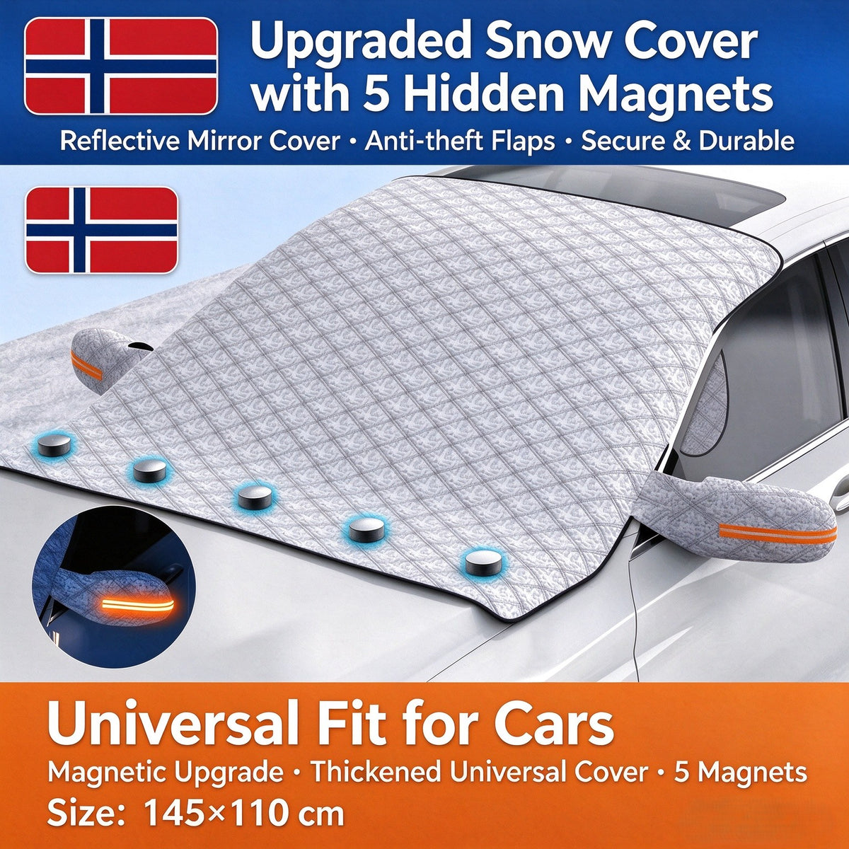 ❄️ 50 % RABATT I BEGRENSET TID! Universalt frontruteovertrekk