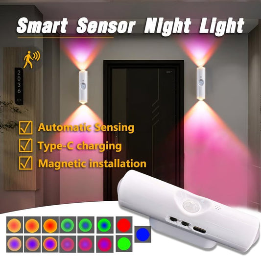 ⏳Nur für kurze Zeit – 50% RABATT⏰Oppladbar smart LED-bevegelsessensor-omgivelsesly