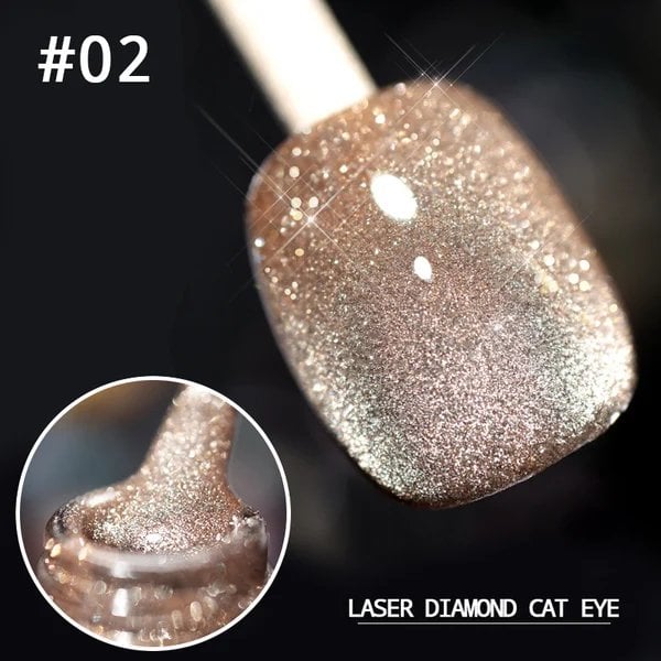 💅SISTE DAG MED 49 % RABATT💎Laser Diamond Cat Eye neglelakk💥Kjøp 1 få 1 gratis💥