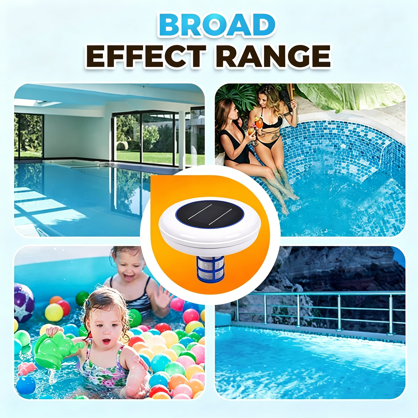 🏊‍♀️🌿💧 SLUT MER STERK KLOR! Solcelledrevet ionisator for basseng – Skånsom mot hud og øyne, naturlig rensing, holder vannet glitrende rent for familiemoro 🏖️🍃