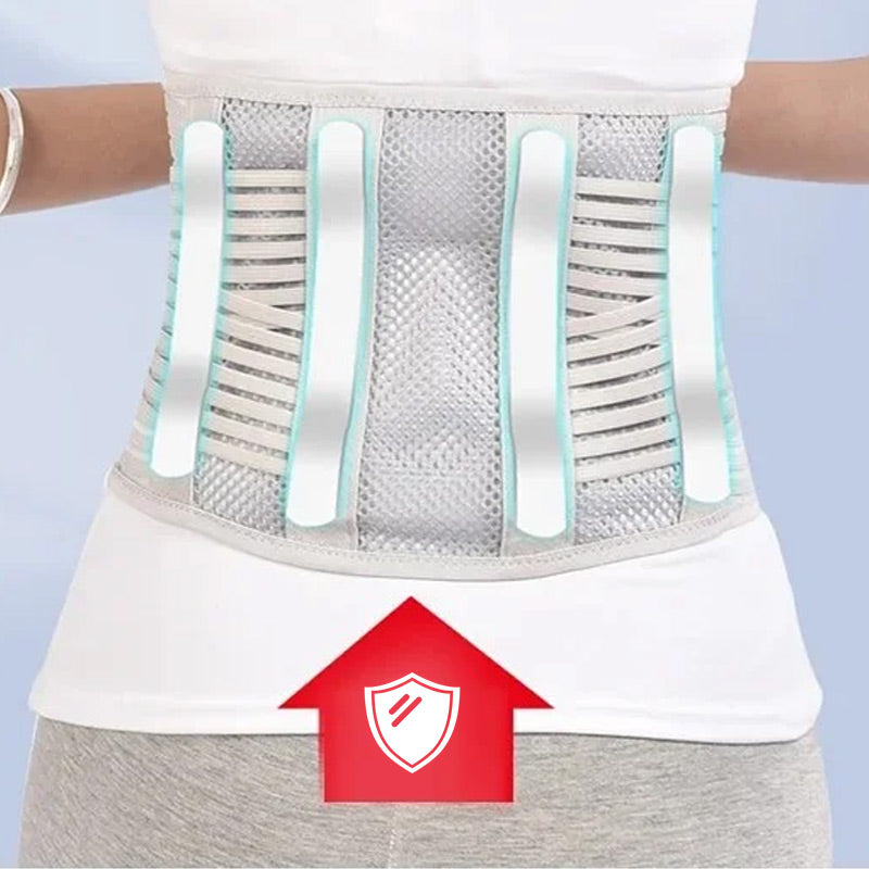 🎁Hot Salg 49% OFF⏳varmepresset mesh pustende stålplate støtte midjebeskytter
