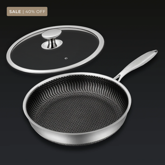 🔥Stort salg - 55 % rabatt!!! 🍳Premium non-stick panne med lokk
