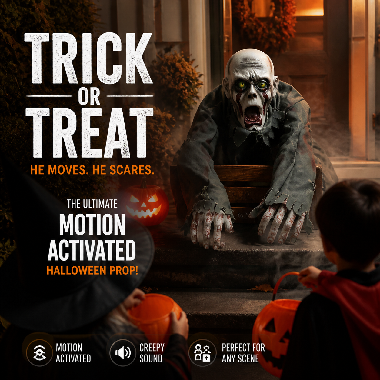 Halloween-skrekkfigur: et krypende spøkelse