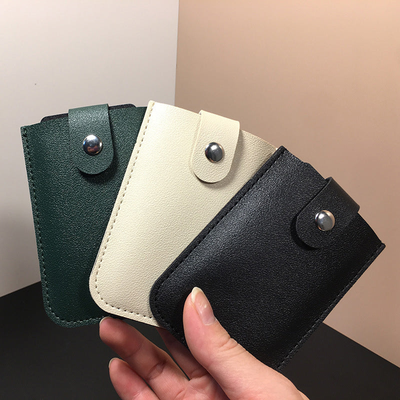 💥2026 Hot Sale🔥Multi-kortholder – Plass til 5 kort + kontanter, trykknapplukking og vanntett PU-skinn💳✨
