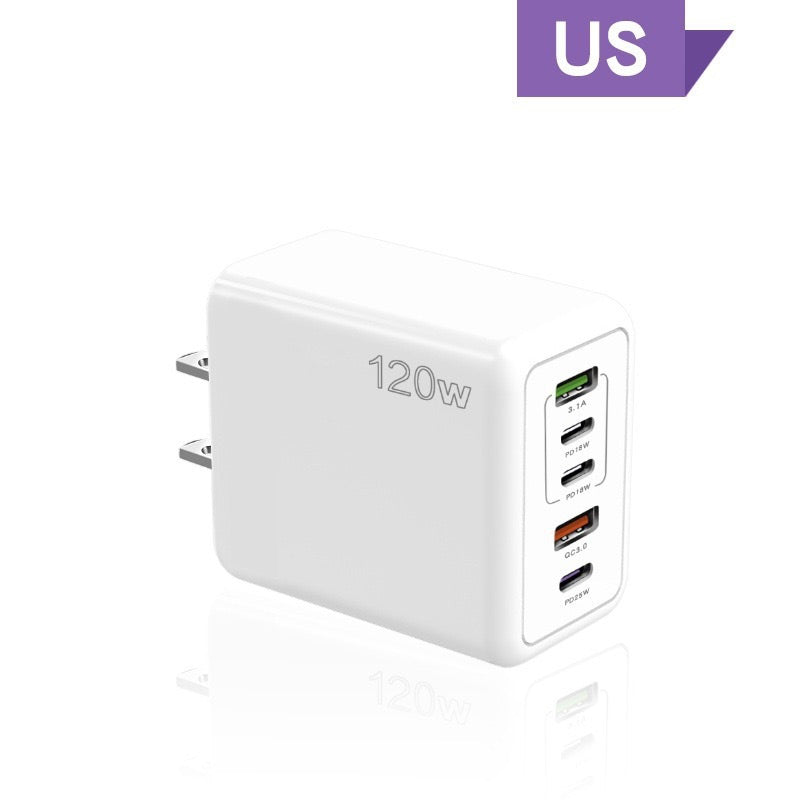 120W hurtiglader med 5 porter⚡