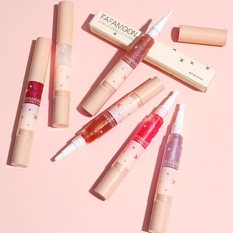 2 stk. stjernebesatt lipgloss