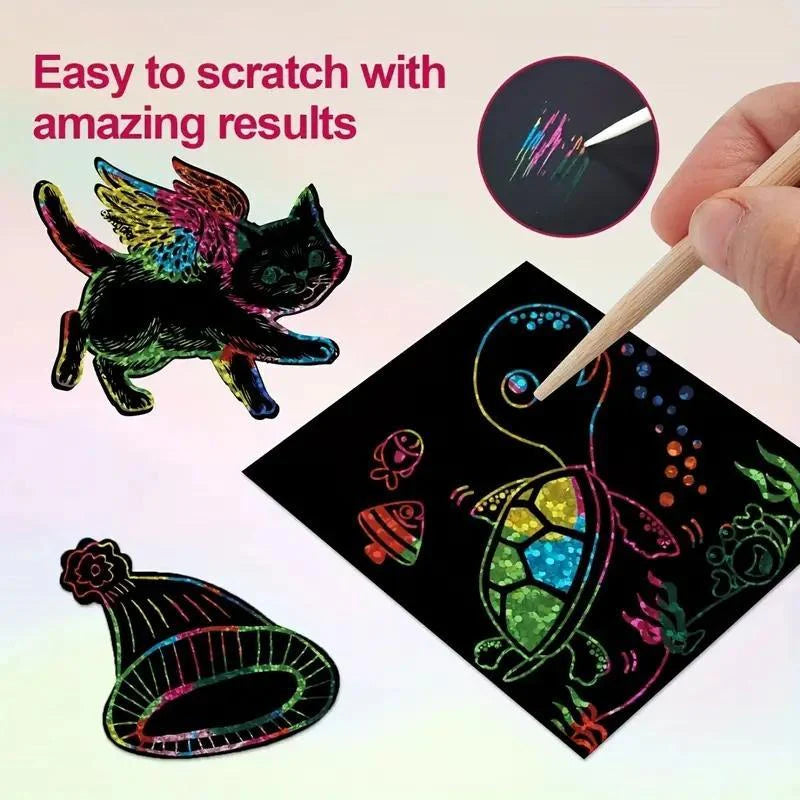 🌈DIY kreativt regnbue kladdepapir kunstsett