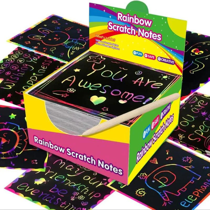 🌈DIY kreativt regnbue kladdepapir kunstsett
