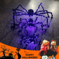 🕷️ 50 % RABATT! 🎃 Skap en uhyggelig Halloween-stemning – Halloween-dekorasjon med svart edderkopp og lys, iøynefallende, enkel å plassere