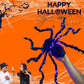 🕷️ 50 % RABATT! 🎃 Skap en uhyggelig Halloween-stemning – Halloween-dekorasjon med svart edderkopp og lys, iøynefallende, enkel å plassere