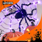 🕷️ 50 % RABATT! 🎃 Skap en uhyggelig Halloween-stemning – Halloween-dekorasjon med svart edderkopp og lys, iøynefallende, enkel å plassere