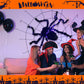 🕷️ 50 % RABATT! 🎃 Skap en uhyggelig Halloween-stemning – Halloween-dekorasjon med svart edderkopp og lys, iøynefallende, enkel å plassere