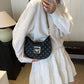 Quiltet Dumpling Design Chain Crossbody Bag for kvinner