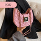 Quiltet Dumpling Design Chain Crossbody Bag for kvinner