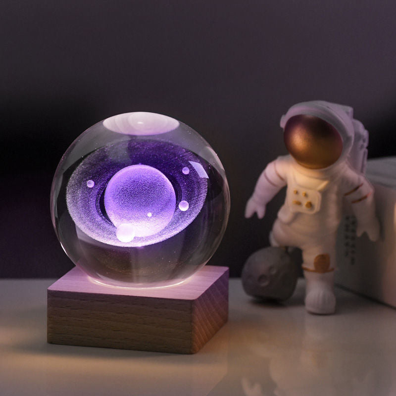 🥳2026 VARMT SALG🥳💞50 000+ SOLGT!💫🌌 Ta galaksen inn i rommet ditt. 3D-krystallkule nattlys – 50 % RABATT! ✨🌙