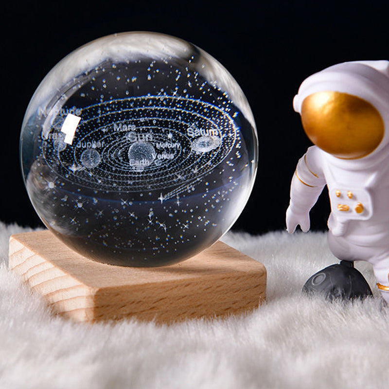 🥳2026 VARMT SALG🥳💞50 000+ SOLGT!💫🌌 Ta galaksen inn i rommet ditt. 3D-krystallkule nattlys – 50 % RABATT! ✨🌙