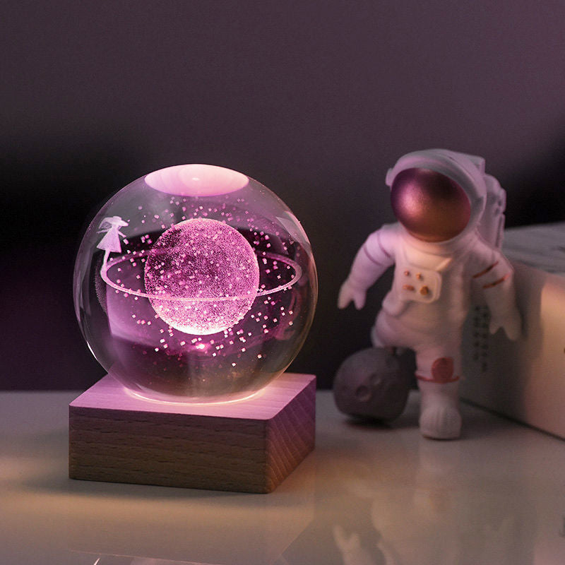🥳2026 VARMT SALG🥳💞50 000+ SOLGT!💫🌌 Ta galaksen inn i rommet ditt. 3D-krystallkule nattlys – 50 % RABATT! ✨🌙