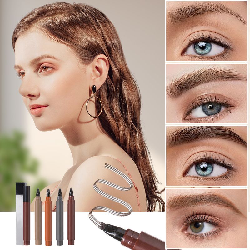 💄✨Vanntett 4-i-1 skjegg- og øyenbrynspenn – langvarig og smussfri