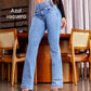 💕Vårens nyhet👖Stretch-jeans med høy midje