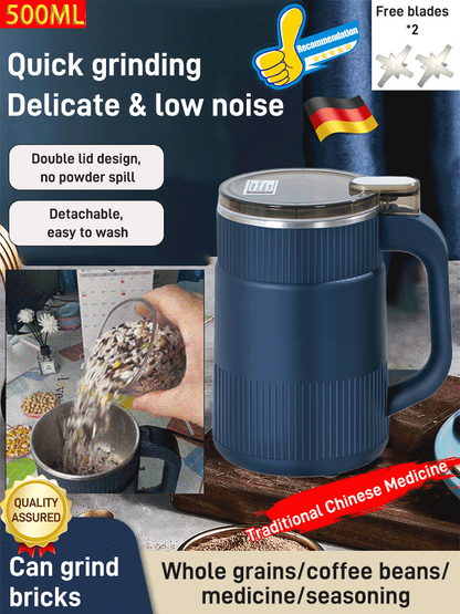 🎁Hot Salg 50% RABATT⏳Elektrisk høyhastighets knuse- og slipekopp med stor kapasitet 🫘