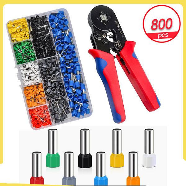 ⚡ 50 % RABATT NÅ! 🔧 200 krympbare terminaltilkoblingssett – selvjusterende krympeverktøy, ergonomisk håndtak og allsidig bruk 🛠️