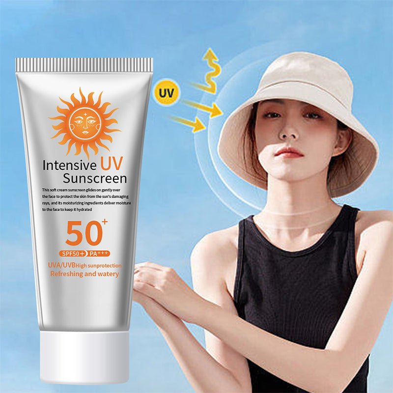Lett, fuktighetsgivende og svettebestandig solkrem SPF 50+