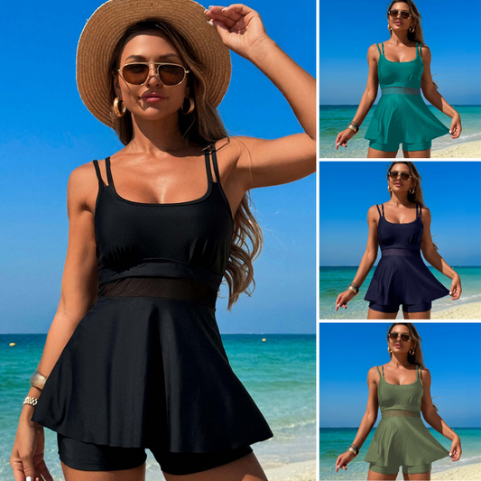 🏖️Sommertilbud🌴2-delt tankini-badedrakt med høy midje til dame👙