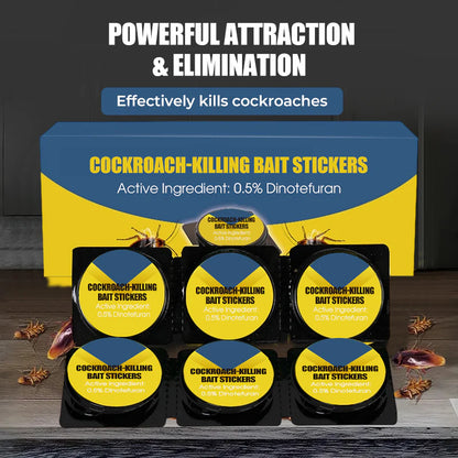 Kraftige klistremerker med lokkemiddel som dreper kakerlakker
