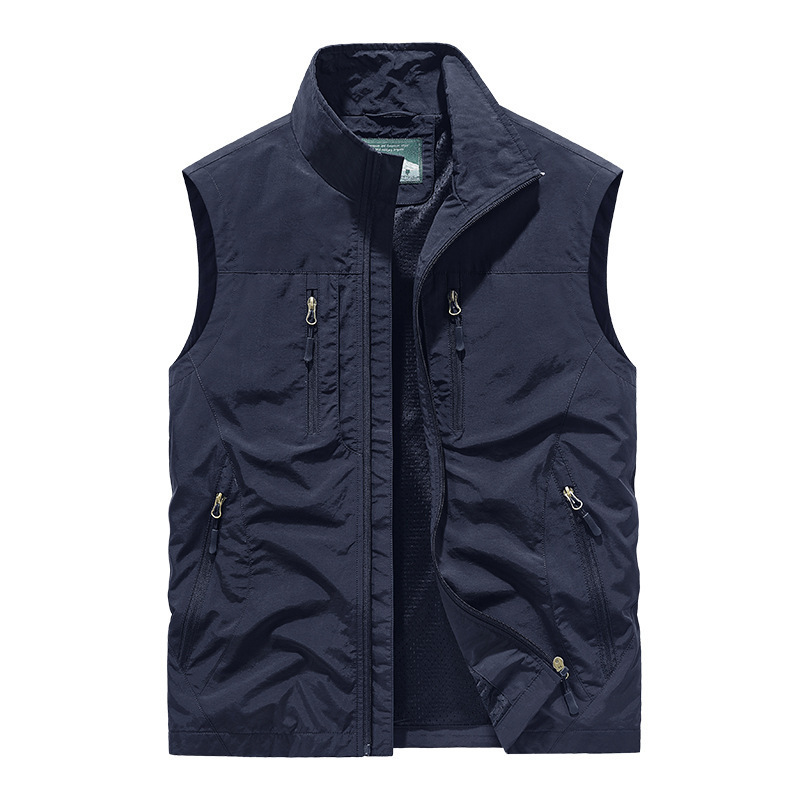 🔥🧥Oversized ermeløs vestjakke med lommer til herre