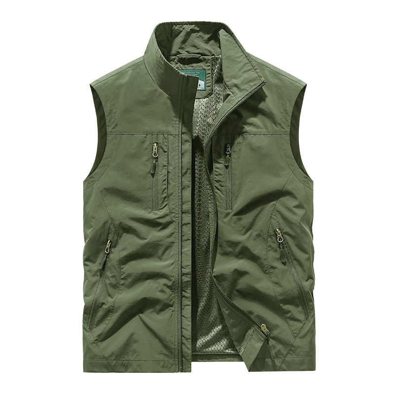 🔥🧥Oversized ermeløs vestjakke med lommer til herre