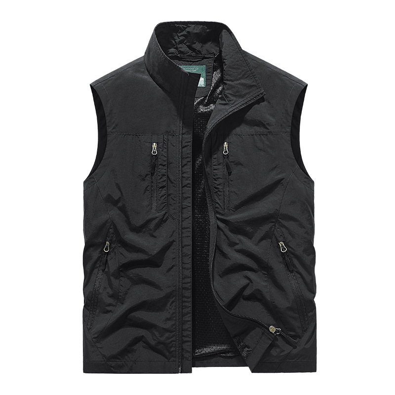 🔥🧥Oversized ermeløs vestjakke med lommer til herre