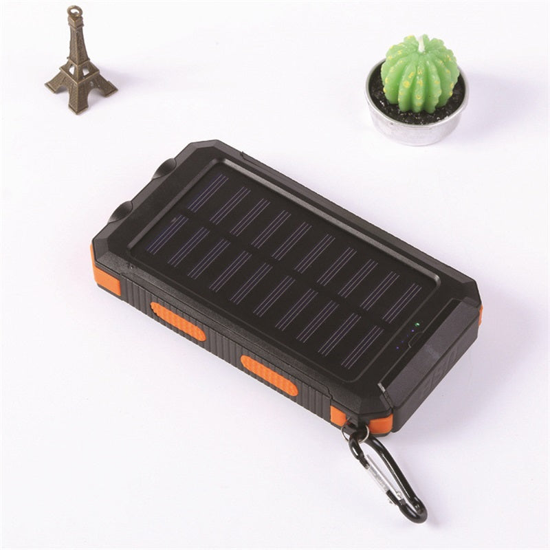 20000 mAh bærbar solcellelader med LED-lommelykt