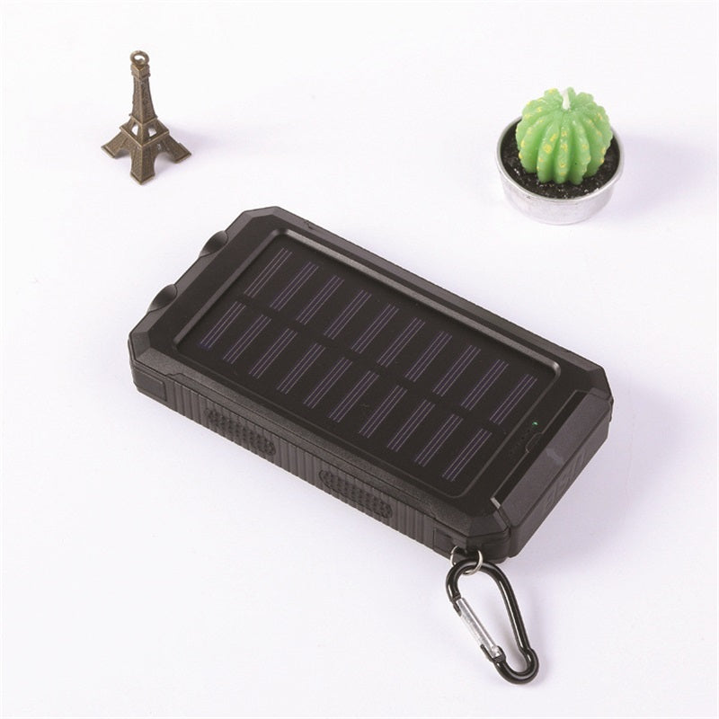 20000 mAh bærbar solcellelader med LED-lommelykt