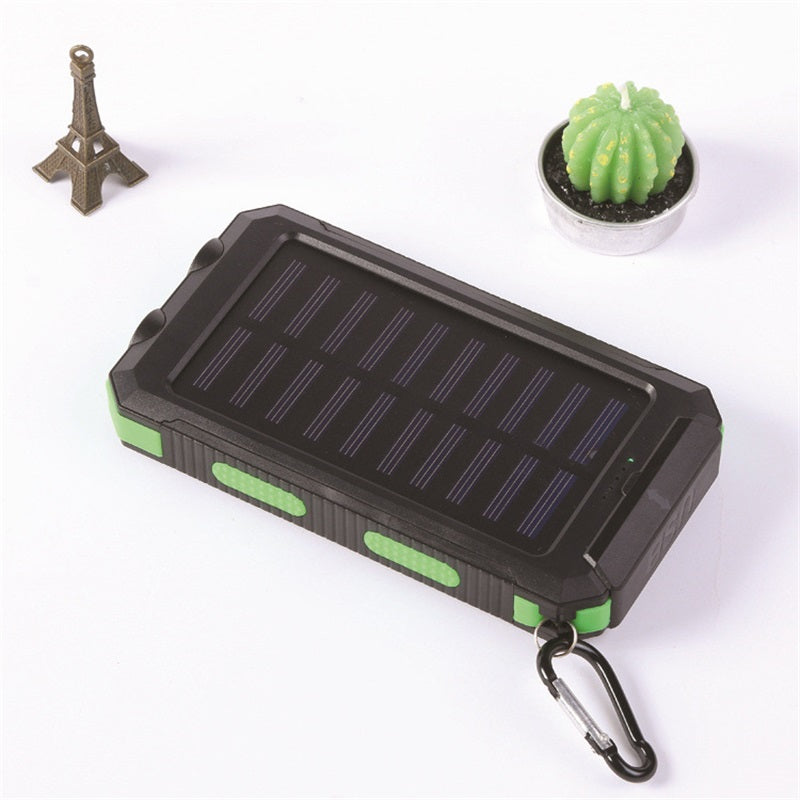 20000 mAh bærbar solcellelader med LED-lommelykt
