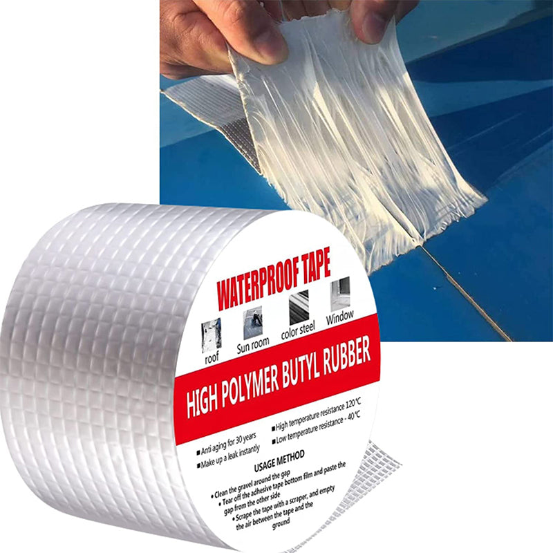 🛡️ 50 % RABATT NÅ! 💧 Vanntett tape av aluminiumsfolie – butylklister, umiddelbar tetning og værbestandig – til reparasjoner av tak, rør og biler 🔧