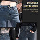 Metallknapp med fjær for å forlenge midjen på jeans