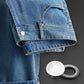 Metallknapp med fjær for å forlenge midjen på jeans