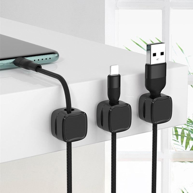 Magnetisk kabelklipsholder - sett med 6 deler