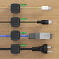 Magnetisk kabelklipsholder - sett med 6 deler
